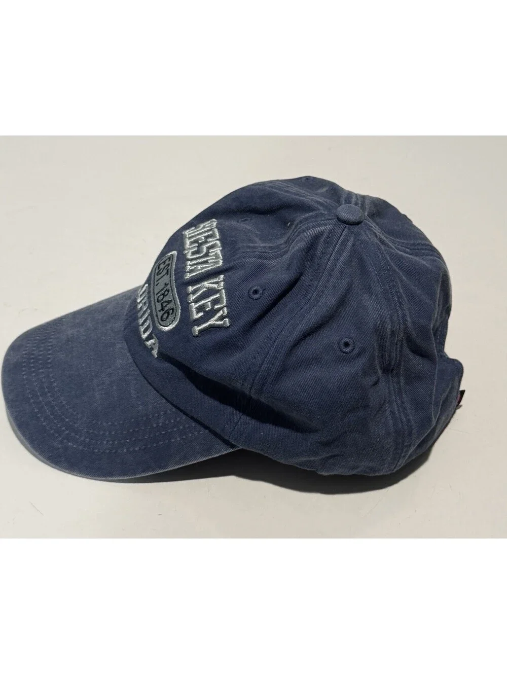 Unisex Dk Caps Adjustable Cap Hat One Size Blue Siesta Key Florida Embroidered